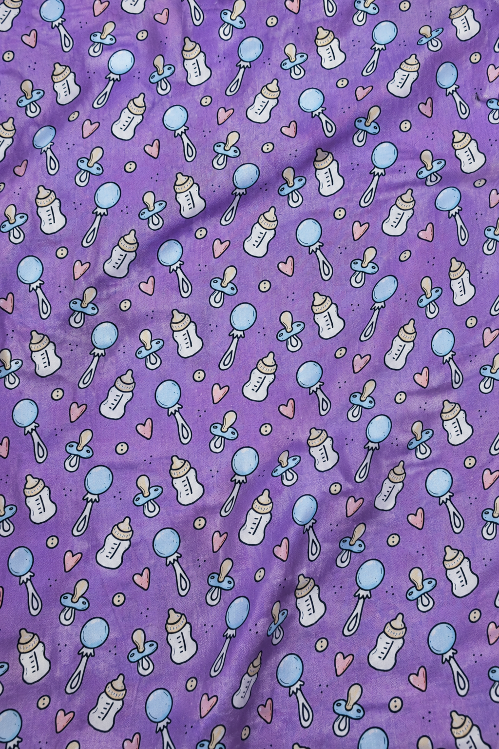 Baby Theme – Purple Cartoon Print