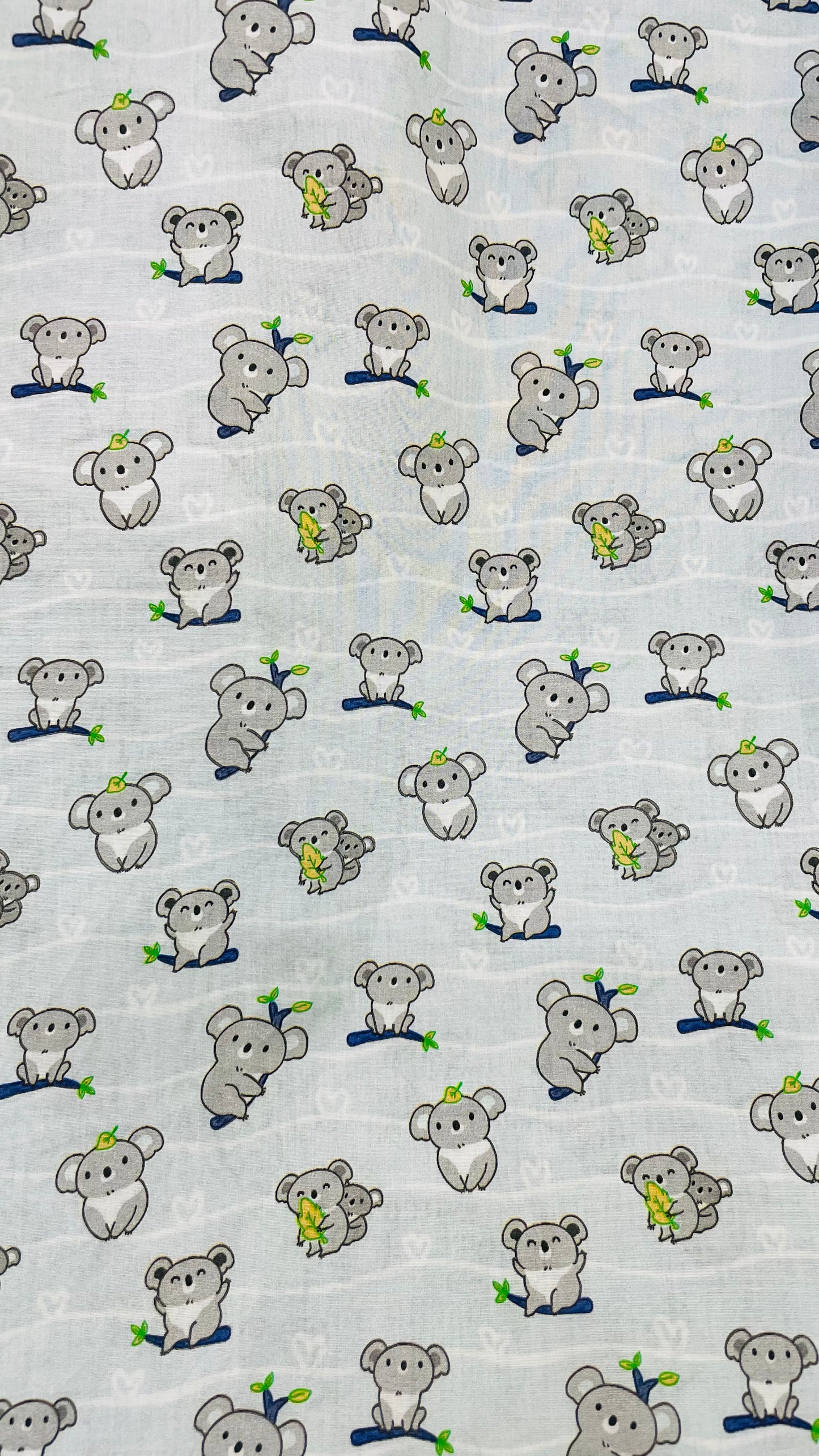 Cute Koala Kids Lawn Fabric – Premium Printed Lawn for Baby Boys & Girls