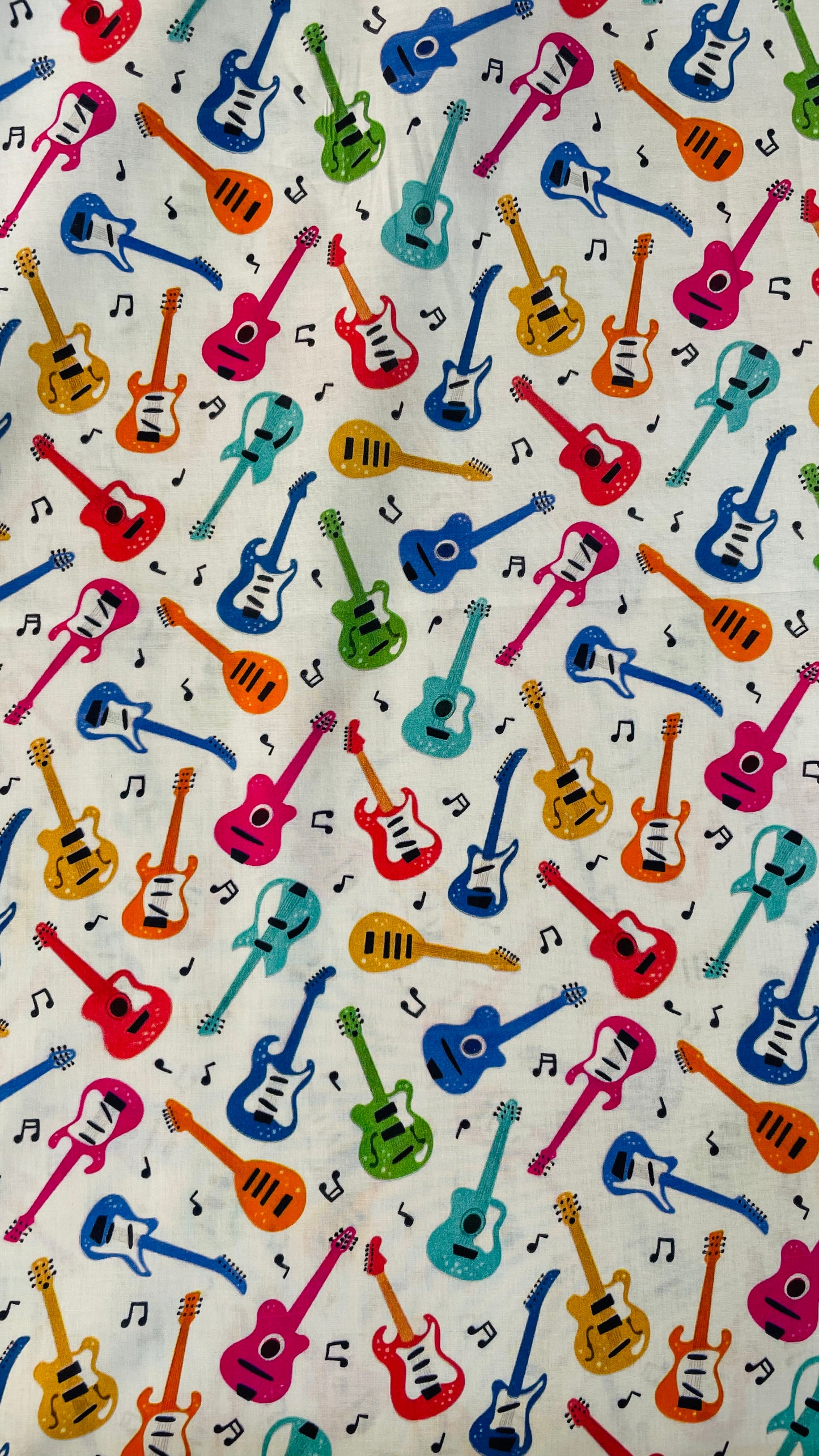 Kids Musical Guitar Lawn Fabric