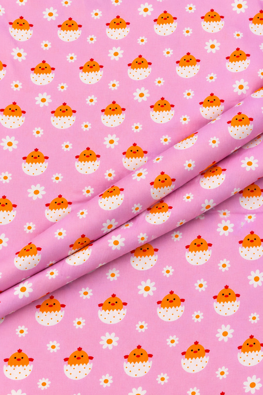 Pink Chick Printed Premium Lawn