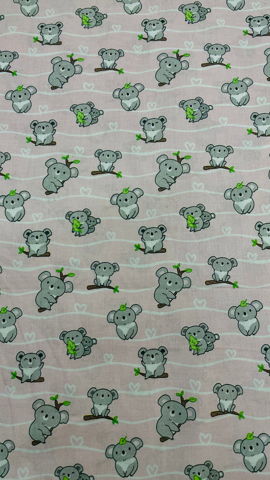 Adorable Koala on Branch Print A-Line Dress for Girls