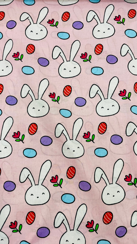 Cute Bunny Kids Lawn Fabric