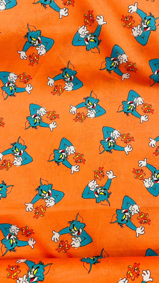 Tom & Jerry Kids Lawn Fabric