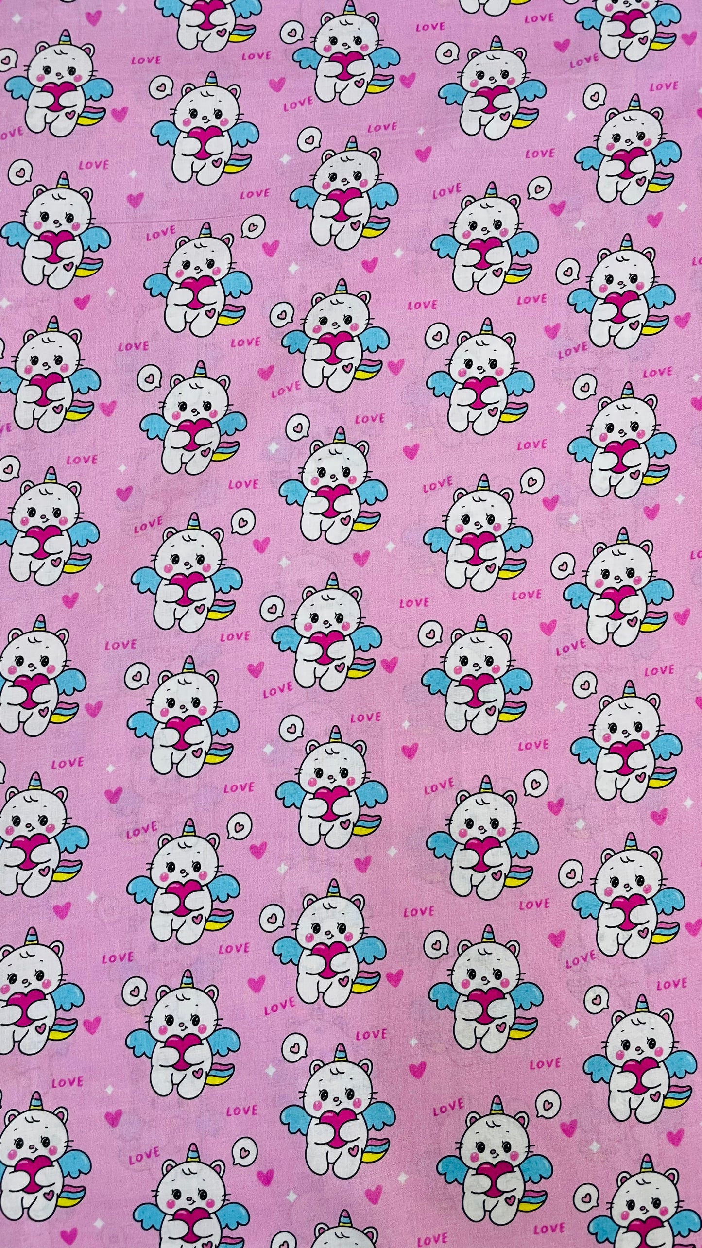 Kids Unicorn Bear Printed Lawn Fabric