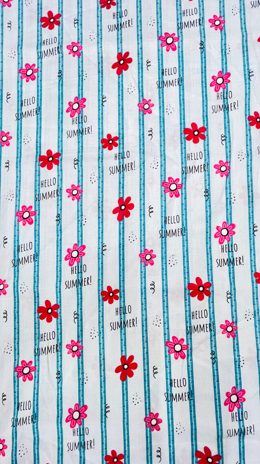 Hello Summer Floral Printed Lawn
