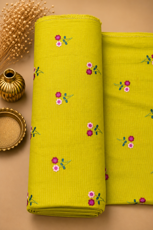 Women's Embroidered Bana Dora Fabric PARROT